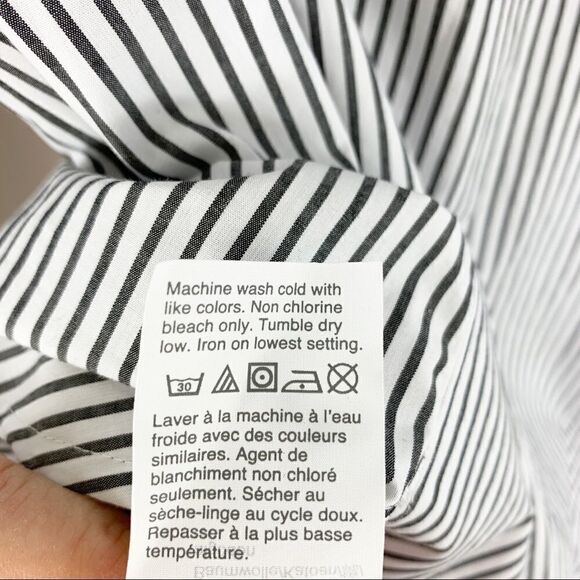 JCREW Long Sleeve Black/White Striped Cotton Pop-Over Tunic EUC - Picture 14 of 15